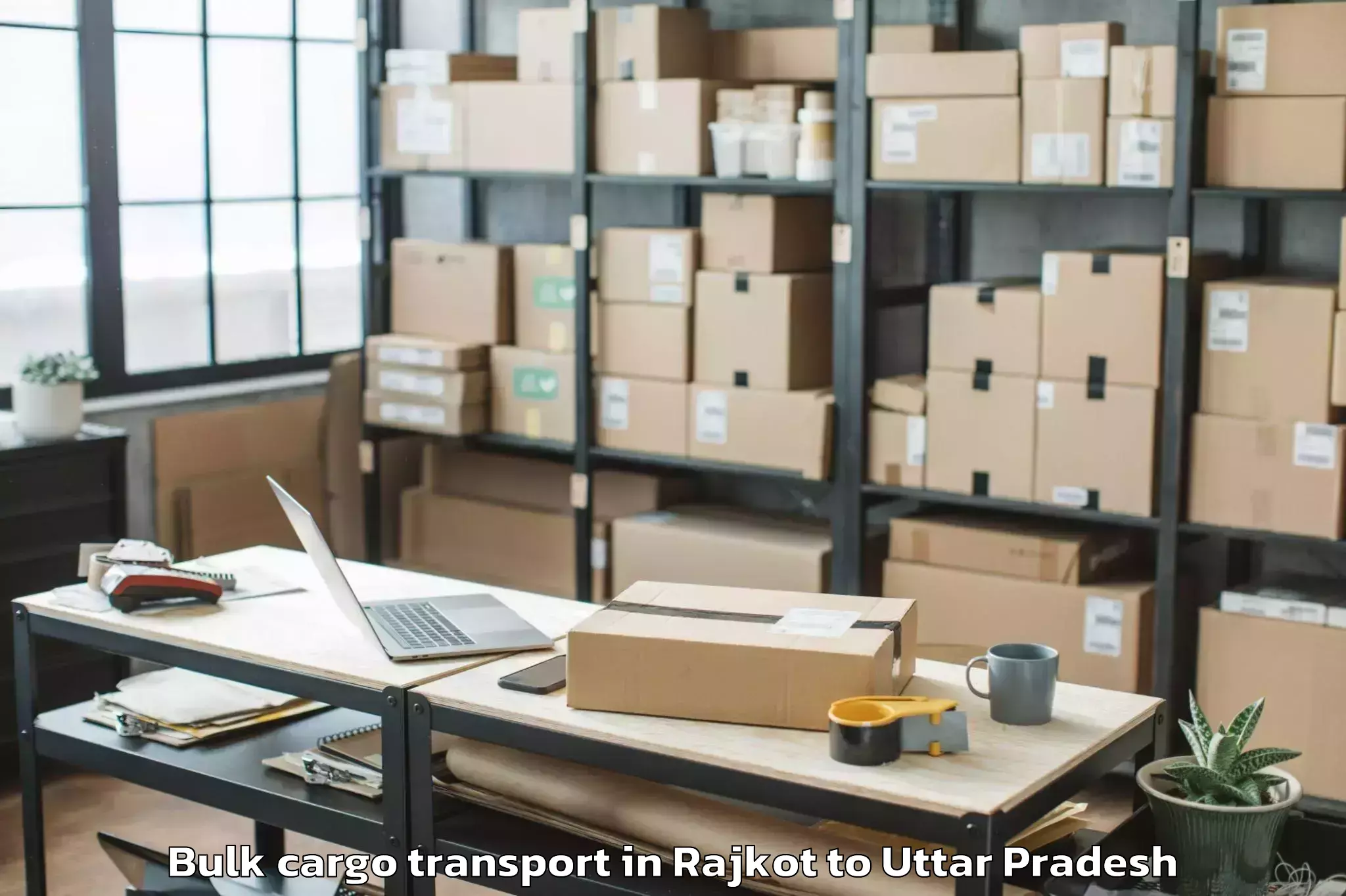 Reliable Rajkot to Rama University Kanpur Bulk Cargo Transport